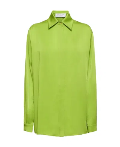 Michael Kors Logo Long-sleeved Shirt In Green