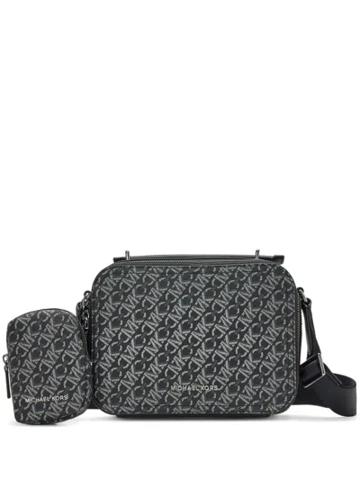 Michael Kors Logo Messenger Bag In Black