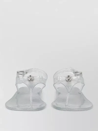 Michael Kors Logo Monogram Flat Sole Open Toe Sandal In Multi