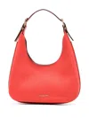 Michael Kors Logo Patch Shoulder Bag In Red