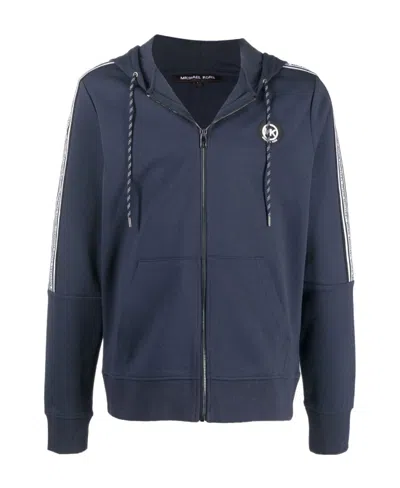 Michael Kors Logo-patch Zip-up Hoodie In Black