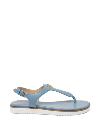 Michael Kors Logo-patched Val Thong Sandal In Blue
