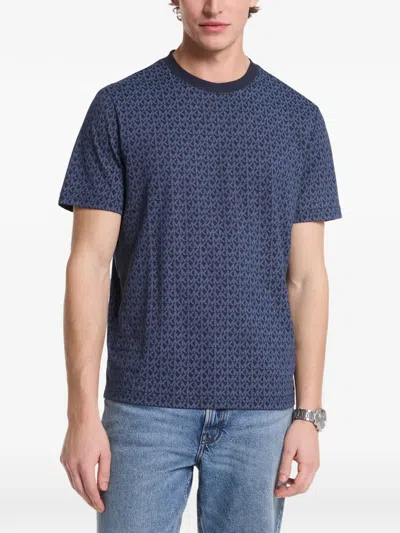 Michael Kors Logo Pattern T-shirt In Blue