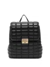 Michael Kors Logo-plaque Backpack In Black