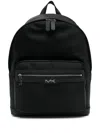 Michael Kors Adjustable Strap Front Zip Handle Backpack In Black