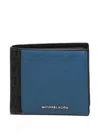 Michael Kors Logo-plaque Bi-fold Wallet In Blue