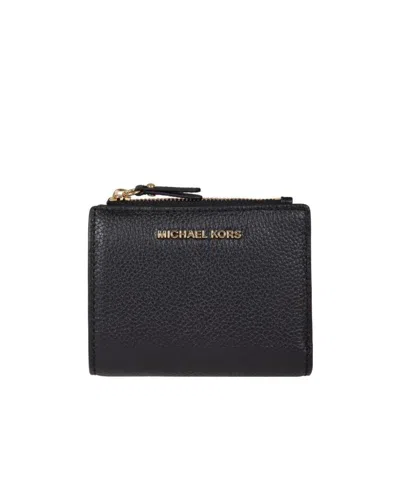Michael Kors Jet Set Grainy Leather Wallet In Black