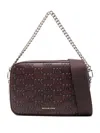 Michael Kors Logo-plaque Chain-strap Shoulder Bag In Burgundy