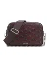 Michael Kors Logo-plaque Chain-strap Shoulder Bag In Burgundy