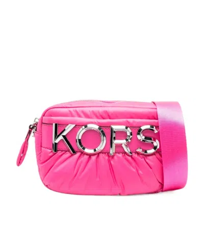 Michael Kors Logo-plaque Detail Crossbody Bag In Pink