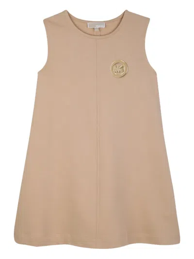 Michael Kors Kids' Logo-plaque Dress In Black