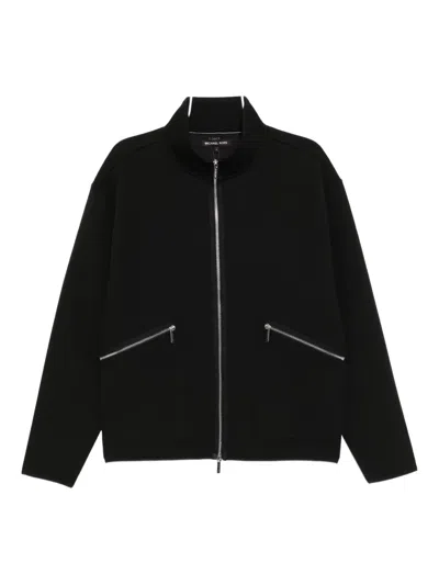 Michael Kors Logo-plaque Jacket In Black