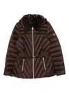 Michael Kors Logo-plaque Jacket In Brown