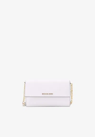 Michael Kors Jet Set Shoulder Bag In White