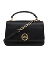 Michael Kors Logo-plaque Leather Tote Bag In Black