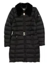 Michael Kors Logo-plaque Padded Coat In Black