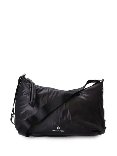Michael Kors Logo-plaque Quilted Shoulder Bag In Black