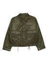 Michael Kors Logo-plaque Reversible Jacket In Green