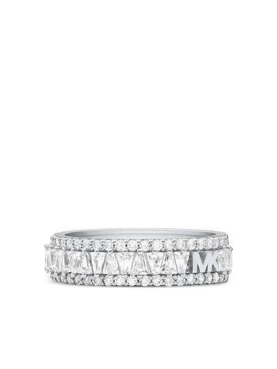 Michael Kors Logo-plaque Ring In Metallic
