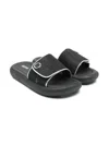 Michael Kors Logo-plaque Slides In Black
