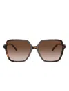 Michael Kors Logo-plaque Sunglasses In Brown