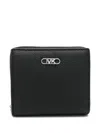Michael Kors Logo-plaque Wallet In Black