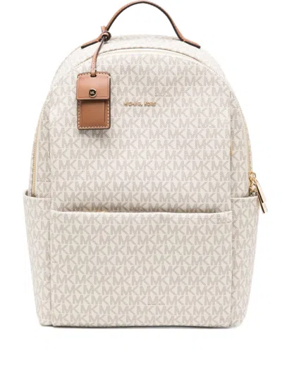 Michael Kors Logo-print Backpack In Neutral
