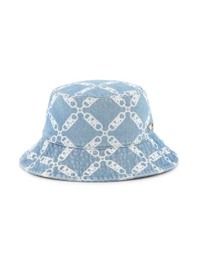 Michael Kors Kids' Logo-print Bucket Hat In Blue