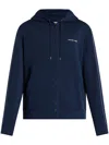 Michael Kors Stripe Logo Zip Hoodie In Blue