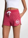 Michael Kors Logo Print Cotton Blend Shorts