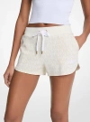 Michael Kors Logo Print Cotton Blend Shorts