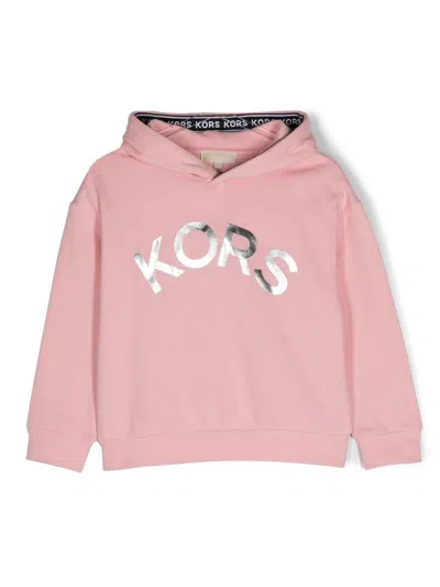 Michael Kors Teen Girls Pink Cotton Logo Hoodie