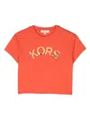 Michael Kors Logo-print Cotton T-shirt In Orange