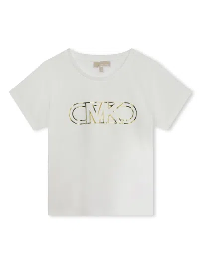 Michael Kors Kids' Logo-print Cotton T-shirt In White