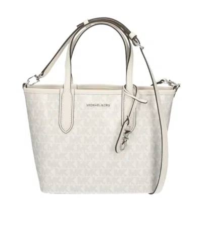 Michael Kors Logo-print Cotton Tote Bag In White