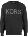 MICHAEL KORS LOGO-PRINT CREW NECK SWEATSHIRT