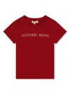 Michael Kors Logo-print Crew-neck T-shirt In Red