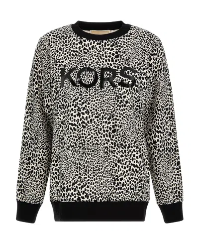 MICHAEL KORS LOGO-PRINT DETAIL SWEATSHIRT