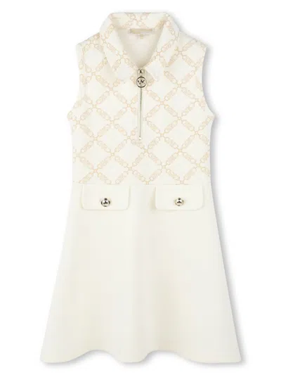 Michael Kors Kids' Logo-print Dress In White