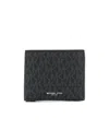 Michael Kors Logo Printed Bi-fold Wallet In Black