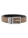 Michael Kors Logo-print Reversible Belt In 黑色