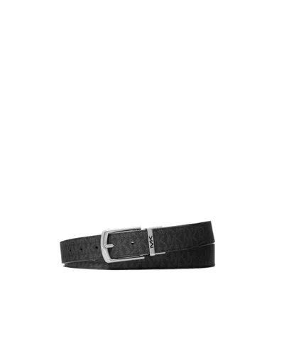Michael Kors Logo-print Reversible Belt In Black
