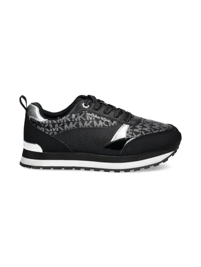 Michael Kors Kids' Logo-print Sneakers In Black