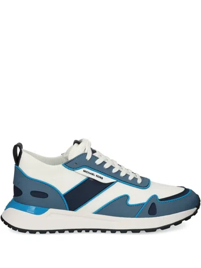 Michael Kors Logo-print Sneakers In Blue