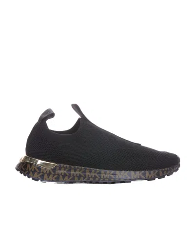 Michael Kors Logo-print Sock-style Sneakers In Black
