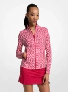 Michael Kors Logo Print Stretch Knit Jacket