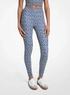 Michael Kors Logo Print Stretch Knit Leggings