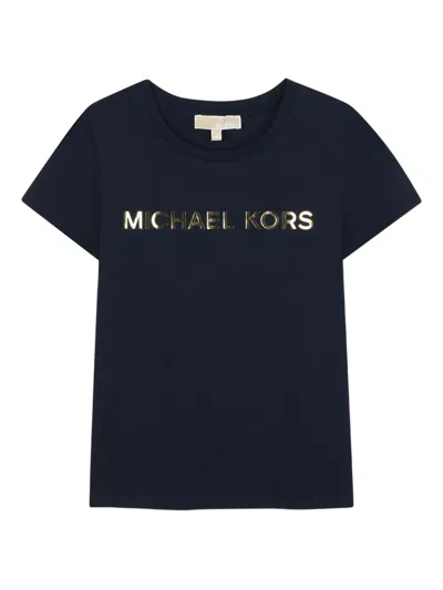 Michael Kors Kids' Logo-print T-shirt In Black