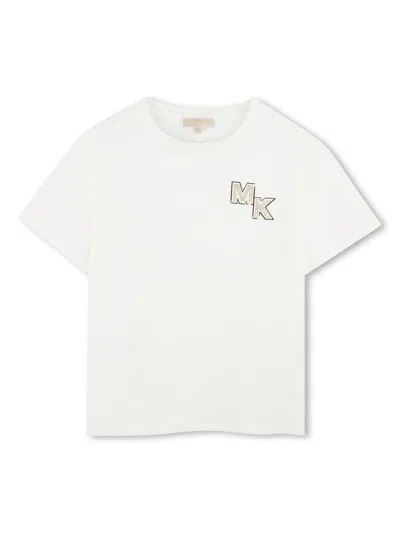 Michael Kors Kids' Logo-print T-shirt In White