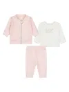 Michael Kors Logo-print Three-piece Set In Pink